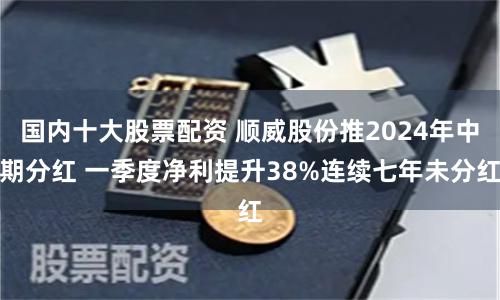 国内十大股票配资 顺威股份推2024年中期分红 一季度净利提升38%连续七年未分红
