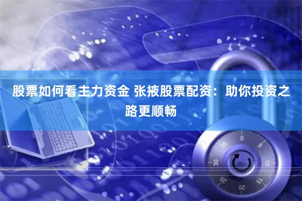 股票如何看主力资金 张掖股票配资：助你投资之路更顺畅